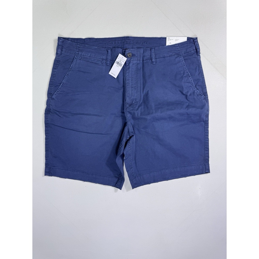 American Eagle Lived-In Khaki Shorts Men's 42x9 NWT Flex Coastal Minimalist